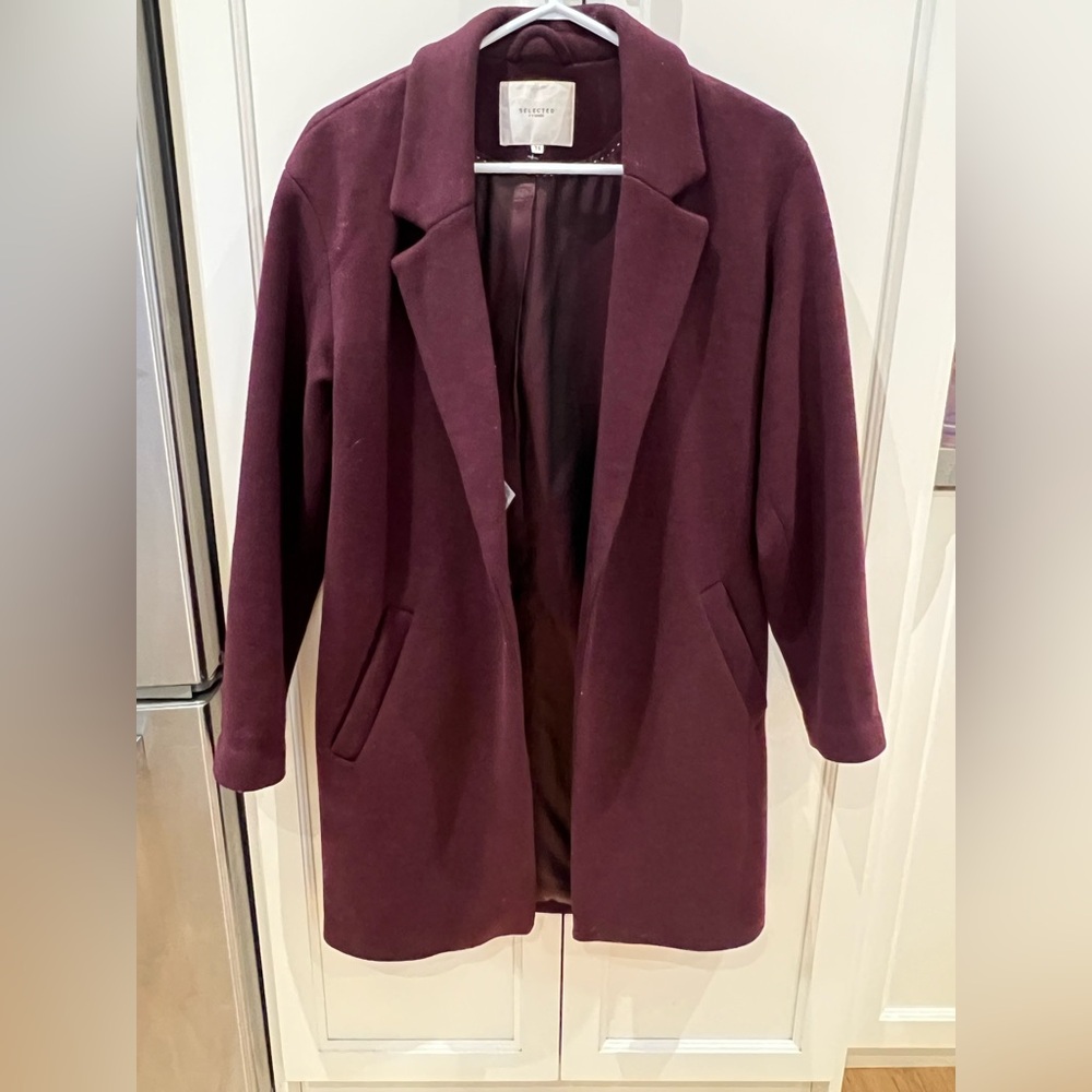 Selected femme Burgundy Women's Coat size 34